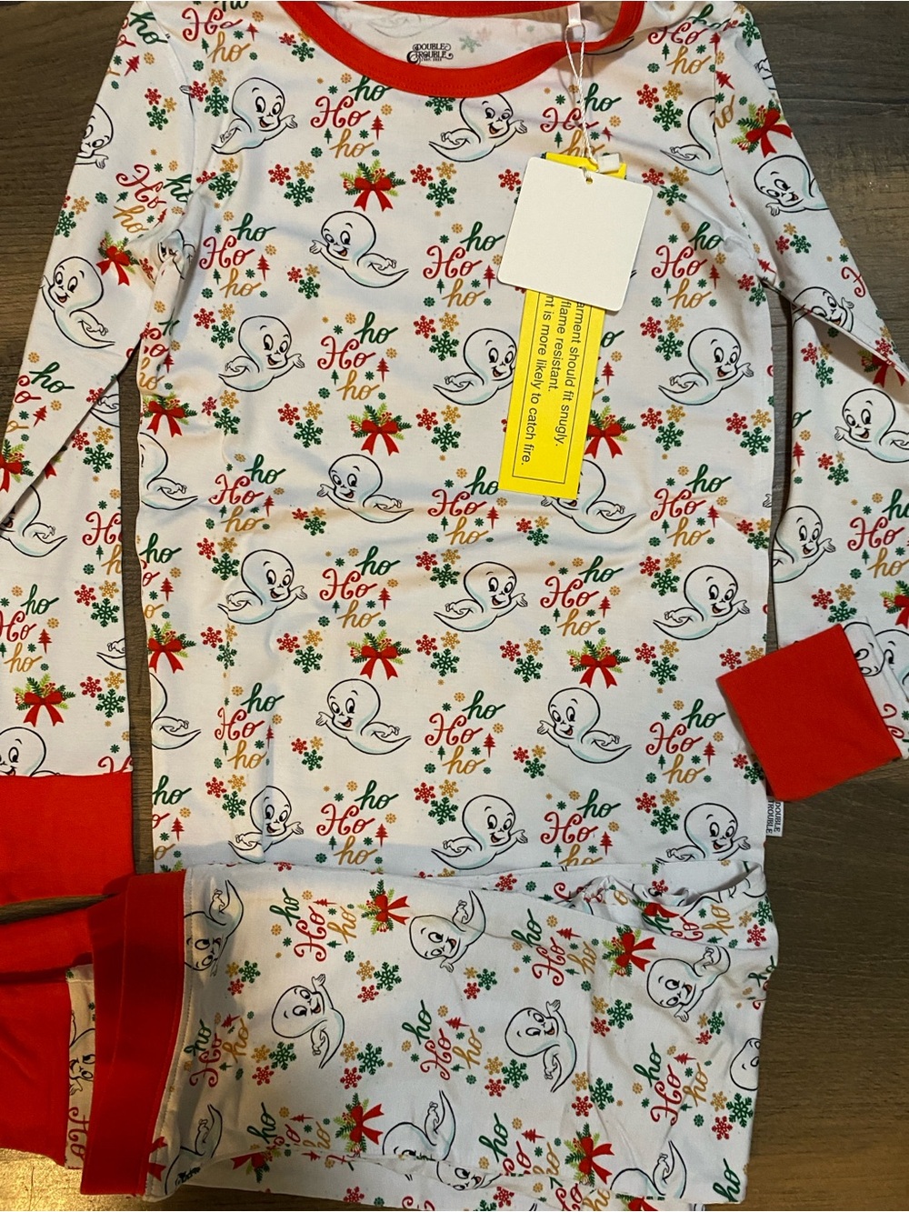 Kids bamboo Casper Xmas pjs NWT size 7/8